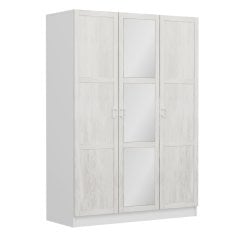 Minar Kale Country 3 Kapak Aynalı 2 Ç Zincir Dolap - E.Beyaz