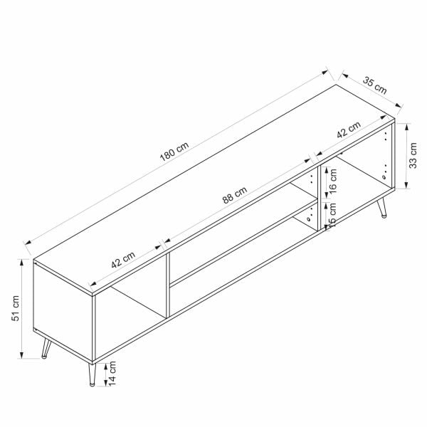 Plus Tv Ünitesi Antrasit/Antrasit