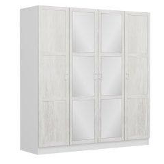 Minar Kale Country 4 Kapak Aynalı 2 Ç Zincir Dolap - E.Beyaz