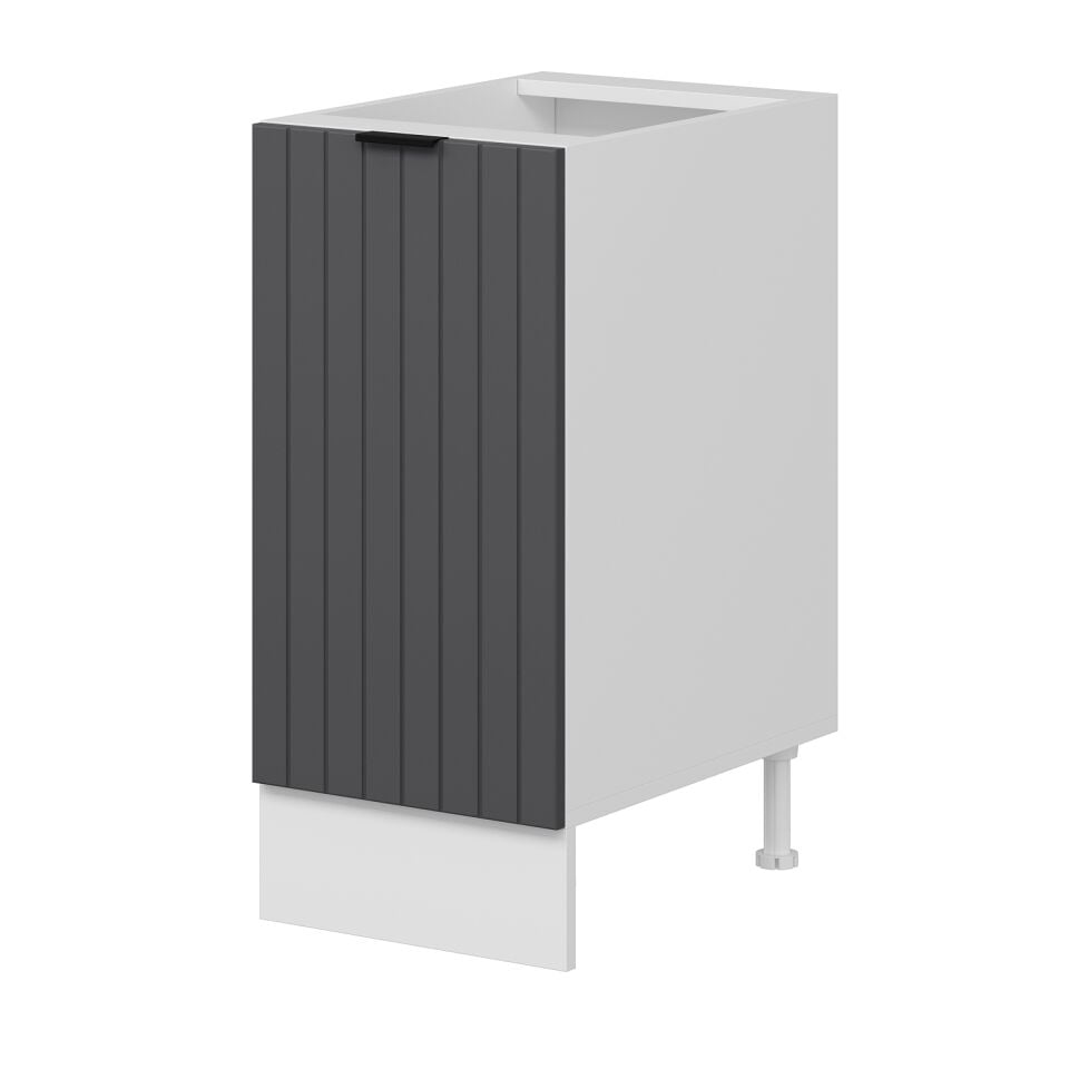 Alvinka Mutfak Modül Mbr_B Alt 1K1R 40Cm Dolap Beyaz Antrasit