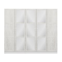 Minar Kale Country 5 Kapak Aynalı 2 Ç Zincir Dolap - E.Beyaz