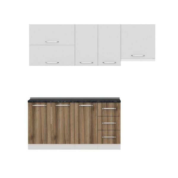 Minar 220 Cm Mutfak Dolabı Beyaz Dore 220-D8