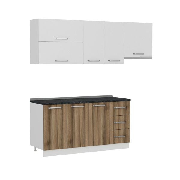 Minar 220 Cm Mutfak Dolabı Beyaz Dore 220-D8