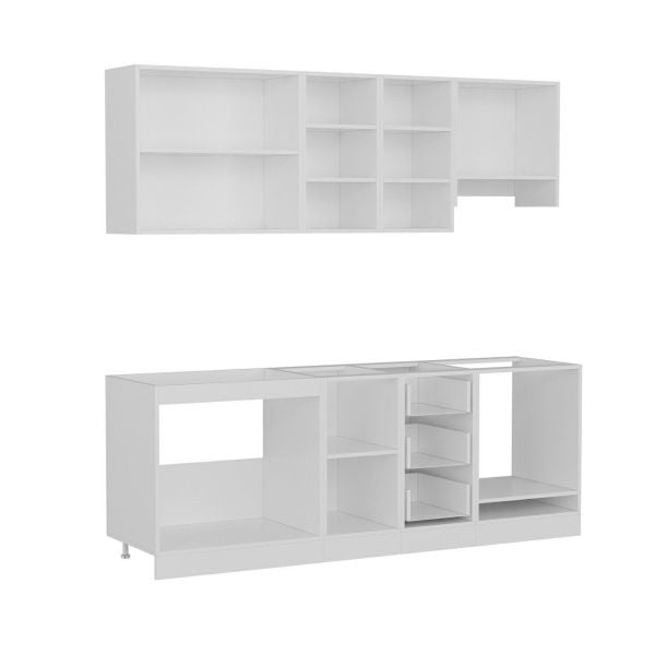 Minar 220 Cm Mutfak Dolabı Beyaz Dore 220-D9