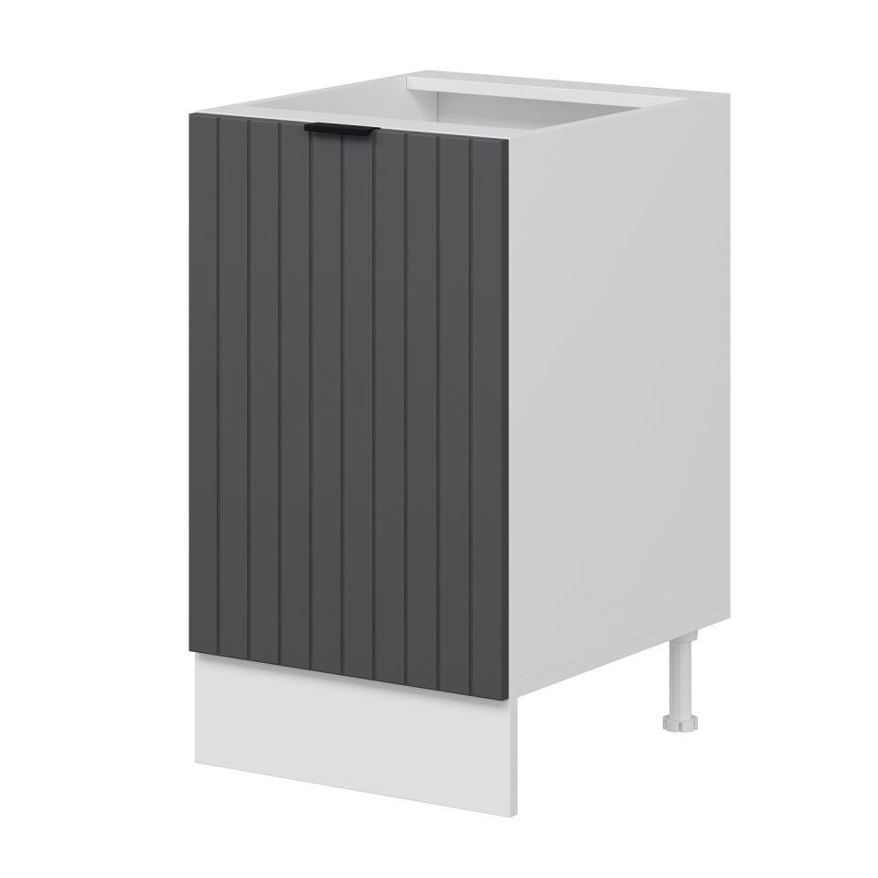 Alvinka Mutfak Modül Mbr_B Alt 1K1R 50Cm Dolap Beyaz Antrasit