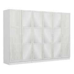 Minar Kale Country 6 Kapak Aynalı 2 Ç Zincir Dolap - E.Beyaz