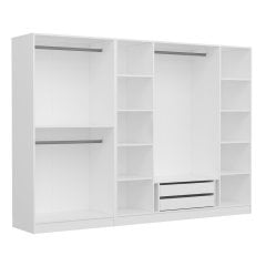 Minar Kale Country 6 Kapak Aynalı 2 Ç Zincir Dolap - E.Beyaz