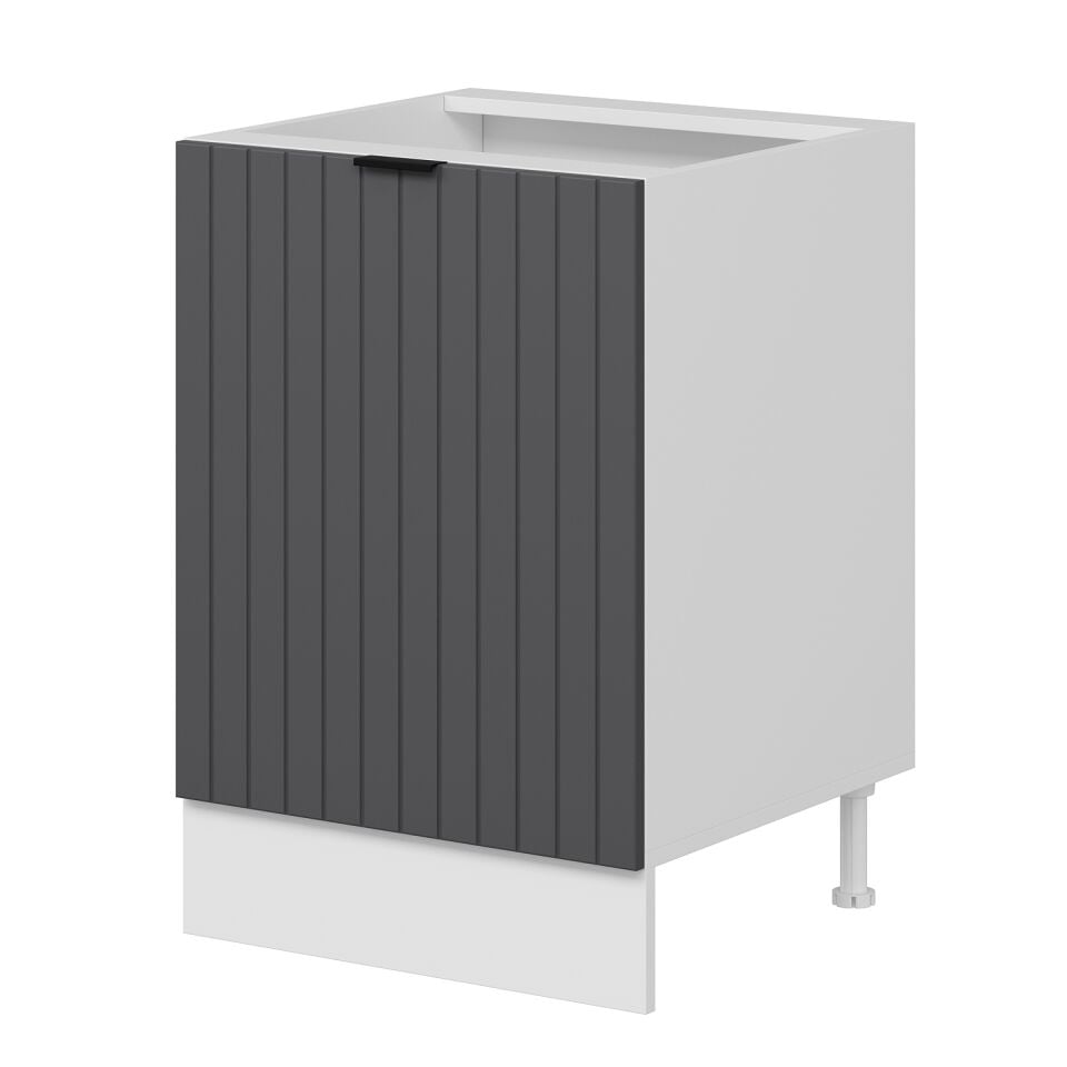 Alvinka Mutfak Modül Mbr_B Alt 1K1R 60Cm Dolap Beyaz Antrasit