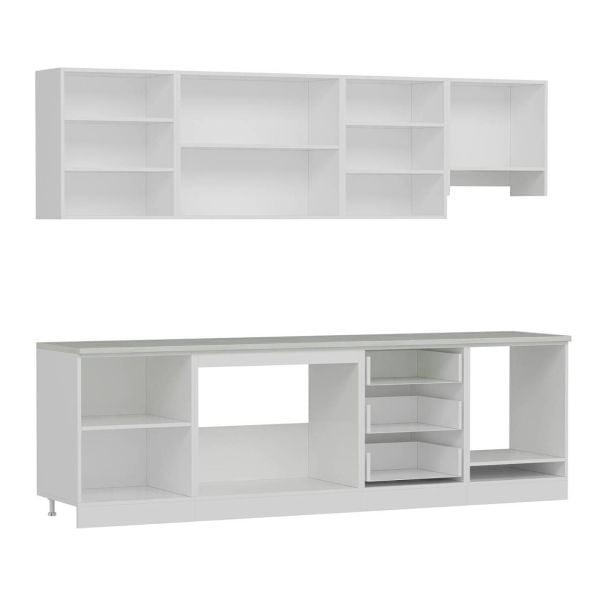 Minar 270 Cm Mbr C + Alm. Füme Cam Mutfak Dolabı Byz 270-Mcacb1