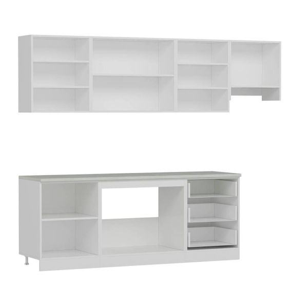 Minar 270 Cm Mbr C + Alm. Füme Cam Mutfak Dolabı Byz 270-Mcacb2