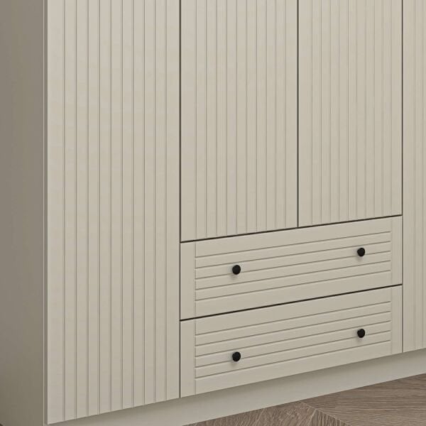 Bona Country 4 Mebran Kapaklı 2 Çekmeceli Gardırop