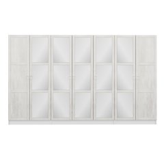 Minar Kale Country 7 Kapak Aynalı 2 Ç Zincir Dolap - E.Beyaz