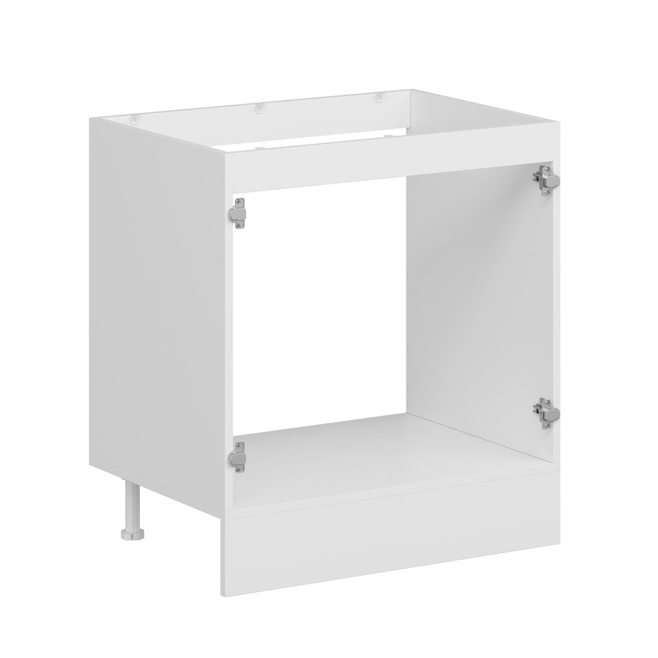 Alvinka Mutfak Modül Mbr_B Alt 2K 80Cm Evye Dolap Beyaz Antrasit