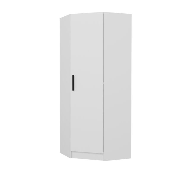 Kale Tek Kapaklı Köşe Zincir Dolap Beyaz - 190CM