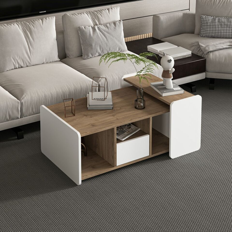 Viya Orta Sehpa-Beyaz-Rahle