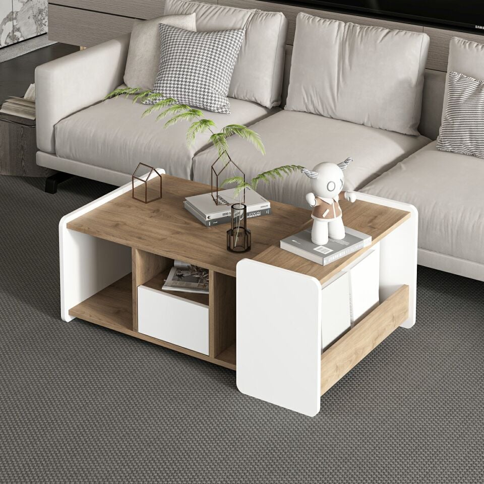 Viya Orta Sehpa-Beyaz-Rahle