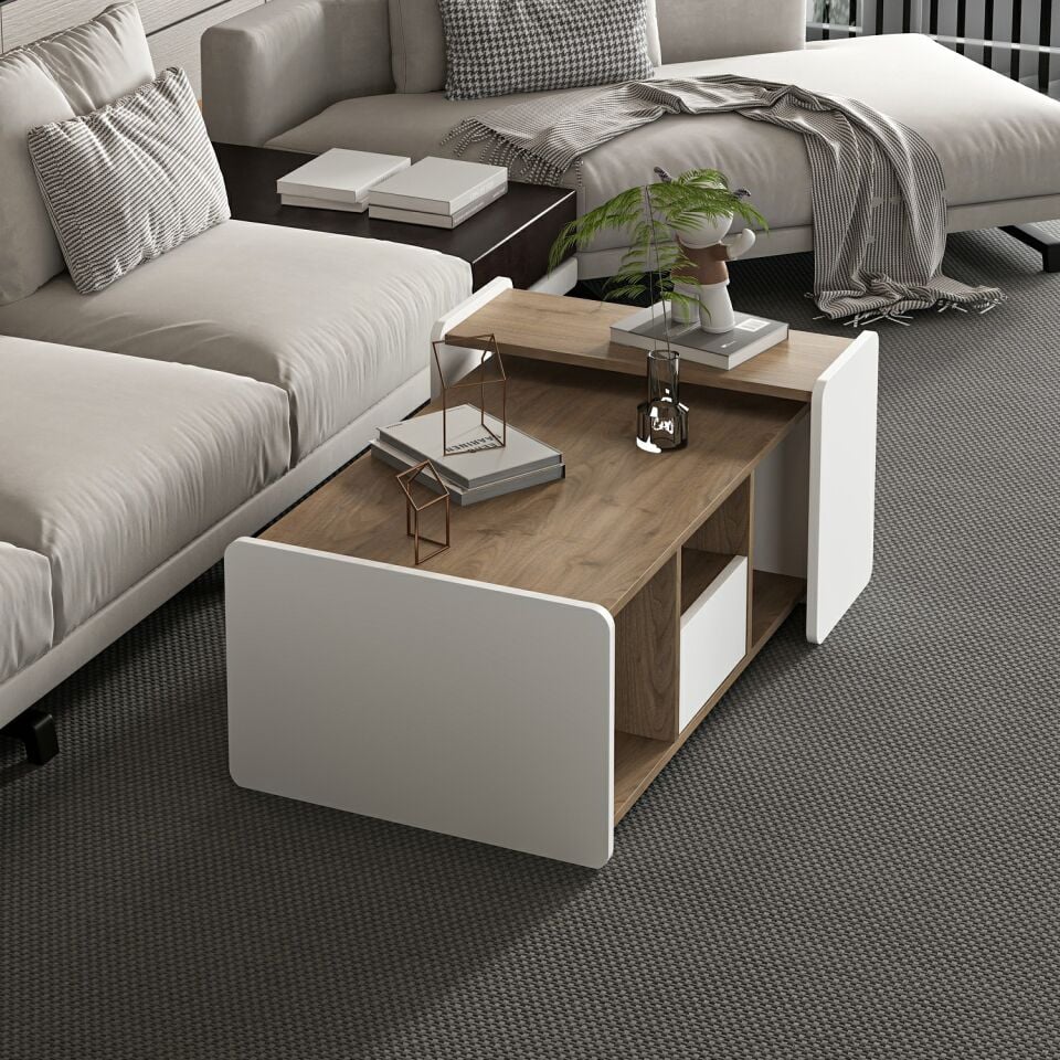 Viya Orta Sehpa-Beyaz-Rahle