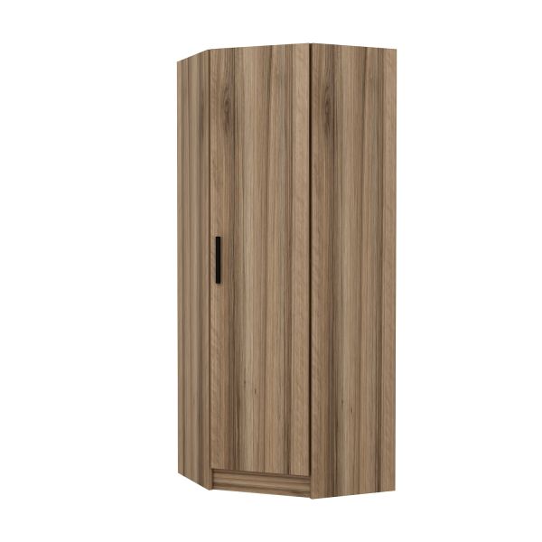 Kale Tek Kapaklı Köşe Zincir Dolap Dore Ceviz - 190CM