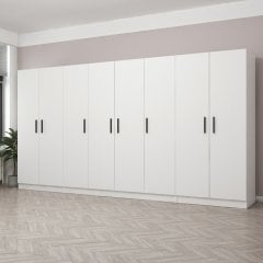 Kale 8 Kapak 2 Çekmece Zincir Dolap - Beyaz