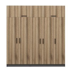 Minar Kale 5 Kapaklı 2 Çekmeceli Dolap Ve Yüklük Antrasit Dore