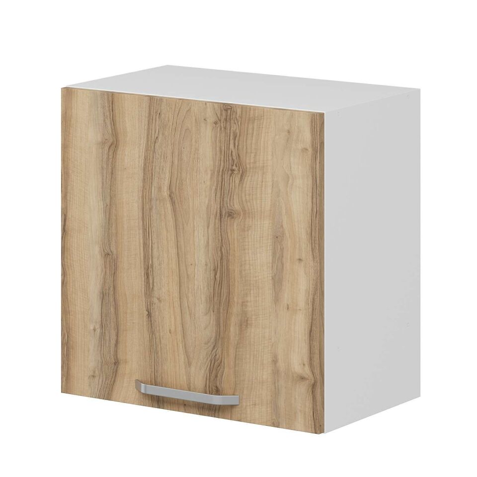 Alvinka Mutfak Modül Duz Üst 1Dk 60-60-H72Cm Asp Dolap Beyaz Dore Mdf
