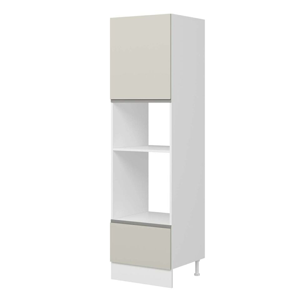 Alvinka Mutfak Modül Hg_J 60-H222Cm Boy Ank Dolabı Beyaz Kumtası Mdf Gövde
