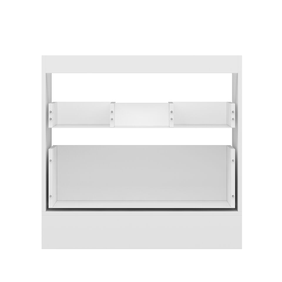 Alvinka Mutfak Modül Mbr_B Alt 2Ç 90Cm Evye Dolap Beyaz Antrasit