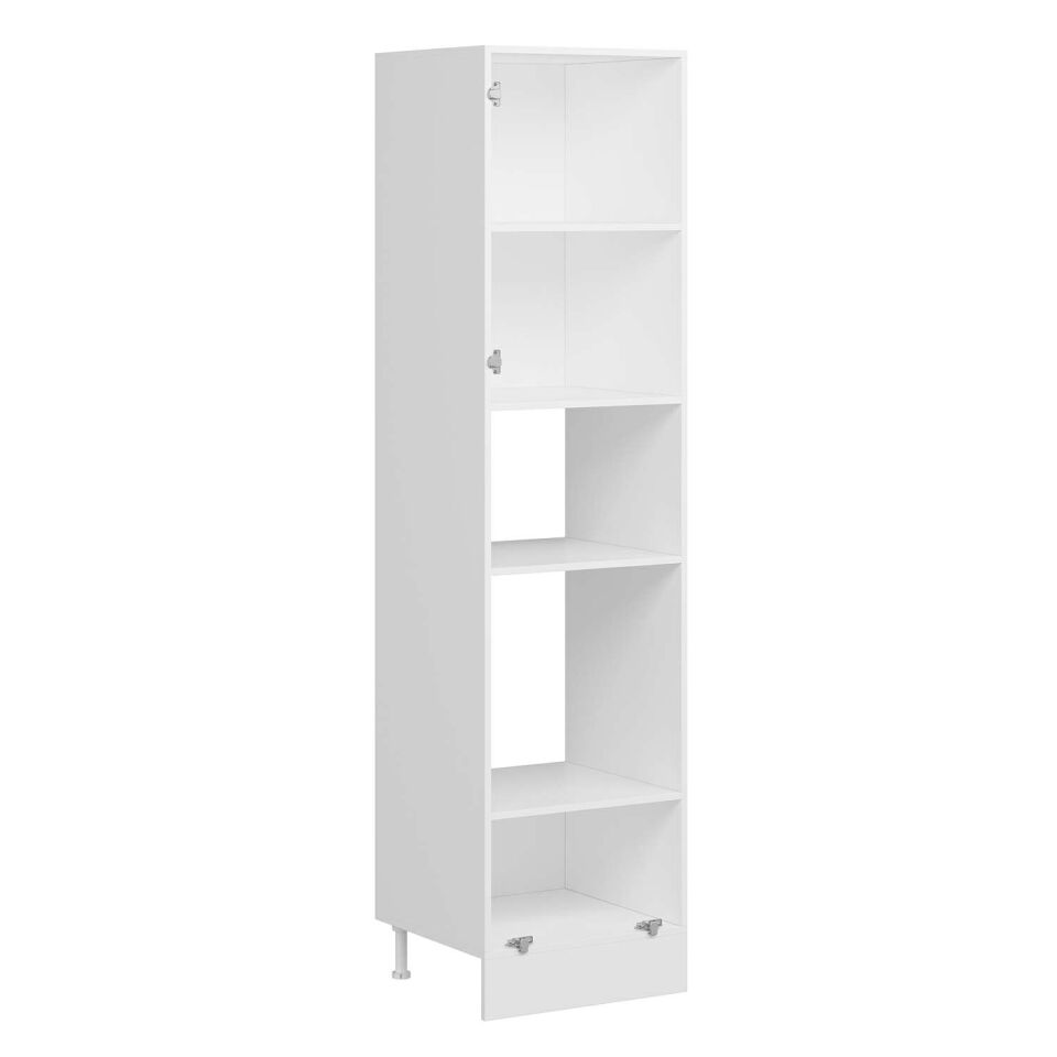 Alvinka Mutfak Modül Hg_J 60-H240Cm Boy Ank Dolabı Beyaz Kumtası Mdf Gövde