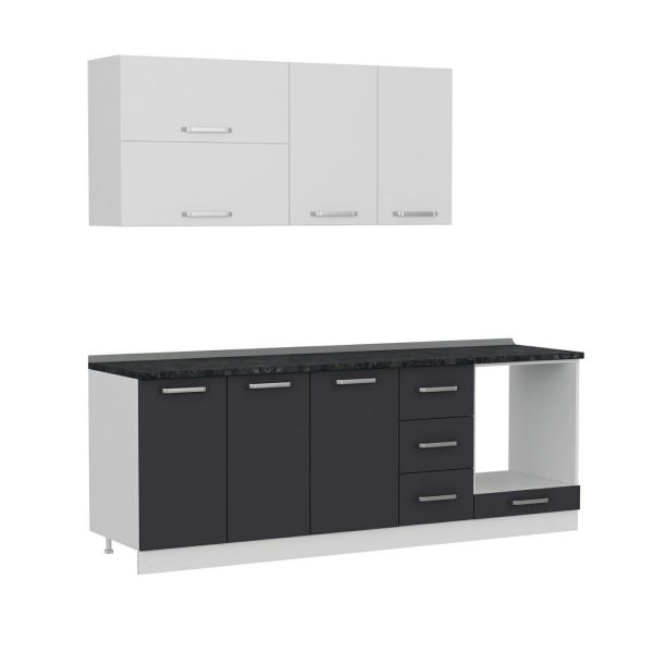 Minar 225 Cm Mutfak Dolabı Beyaz Antrasit 225-A3