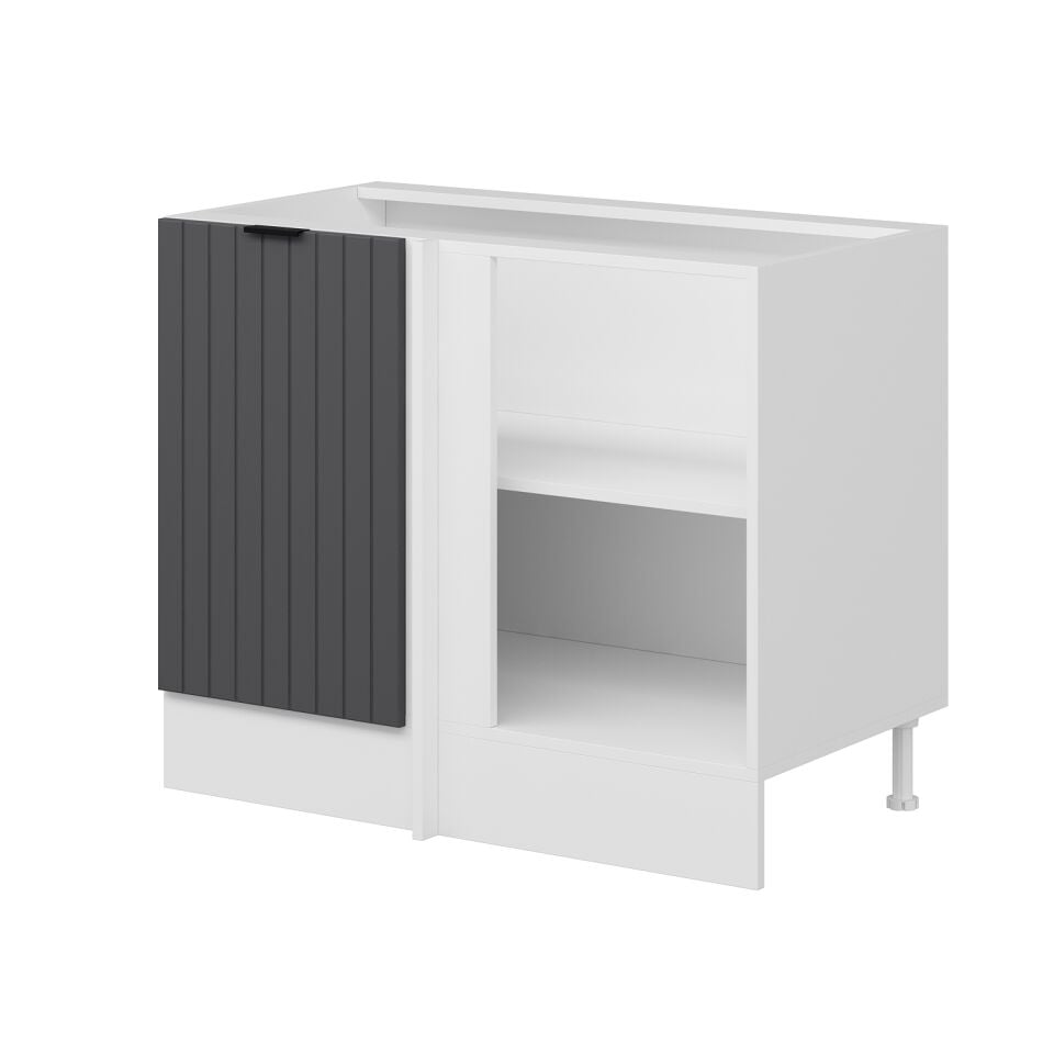 Alvinka Mutfak Modül Mbr_B Alt 1K1R 105Cm Köşe Dolap Beyaz Antrasit