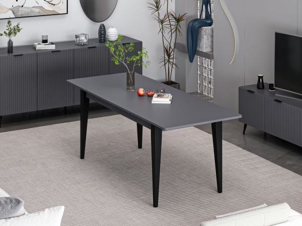 Minar Kale Plus Açılır Yemek Masası Antrasit/Antrasit