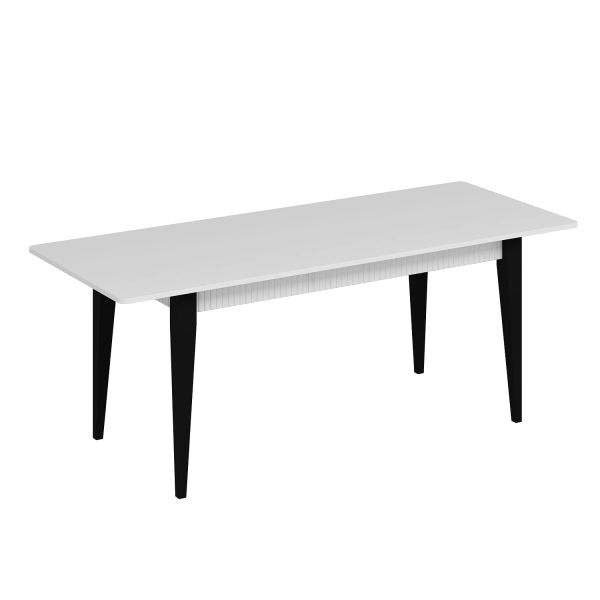 Minar Kale Plus Açılır Yemek Masası Beyaz/Beyaz