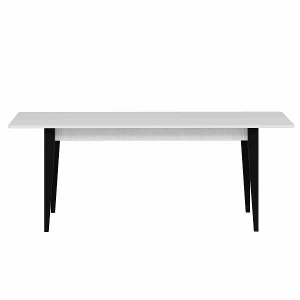 Minar Kale Plus Açılır Yemek Masası Beyaz/Beyaz