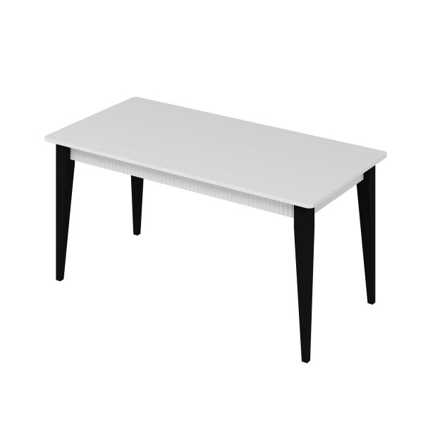 Minar Kale Plus Açılır Yemek Masası Beyaz/Beyaz