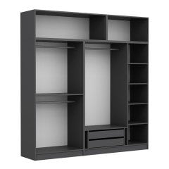 Minar Kale 5 Kapaklı 3 Aynalı 2 Ç Dolap Ve Yüklük Antrasit