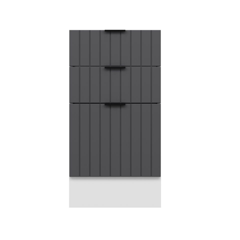 Alvinka Mutfak Modül Mbr_B Alt 3Ç1B2K 45Cm Dolap Beyaz Antrasit