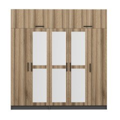 Minar Kale 5 Kapaklı 3 Aynalı 2 Ç Dolap Ve Yüklük Antrasit Dore