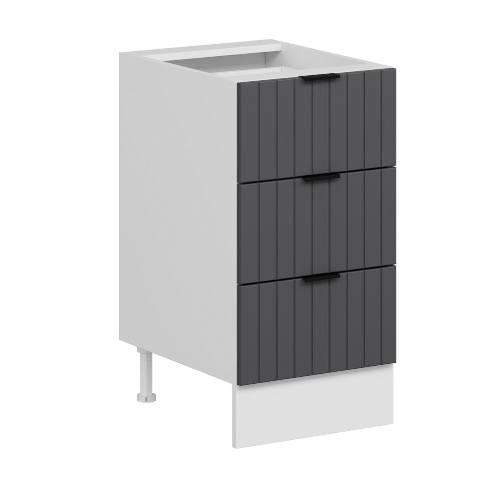 Alvinka Mutfak Modül Mbr_B Alt 3Ç Nray 45Cm Dolap Beyaz Antrasit