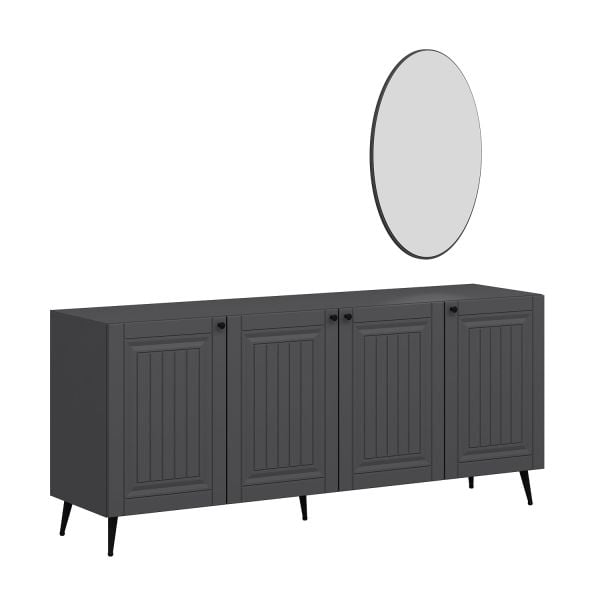 Minar Kale İlkbahar Set1 Tv + Orta Sehpa + Aynalı Konsol Antrasit