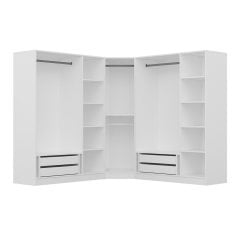 Kale 7 Kapak 4Ç Köşe Zincir Dolap - Beyaz 210CM