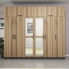 Minar Kale 6 Kapaklı 2 Aynalı 2 Ç Dolap Ve Yüklük Antrasit Dore