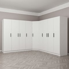 Kale 9 Kapak 4Ç Köşe Zincir Dolap - Beyaz