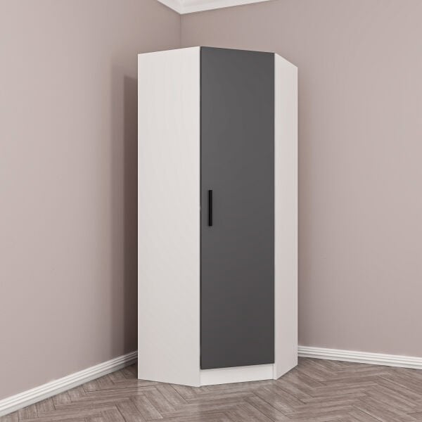 Kale Köşe Gövde Beyaz/Antrasit/Dore Beyaz/Antrasit - 210CM