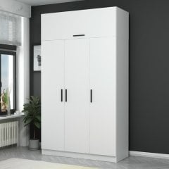 Kale 3 Kapaklı Zincir Dolap-Yüklük - Beyaz