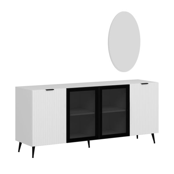 Minar Kale Plus Set1 Tv + Orta Sehpa + Aynalı Konsol Beyaz