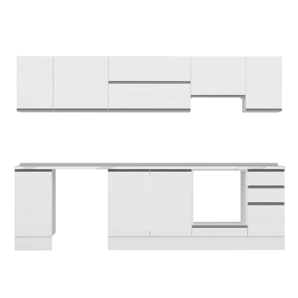 Alvinka 280X210 Cm High Gloss Mutfak Dolabı M-E80S40S40-1