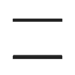 Minar Gizli Tutuculu 2'li Duvar Rafı 60 cm - M.Siyah