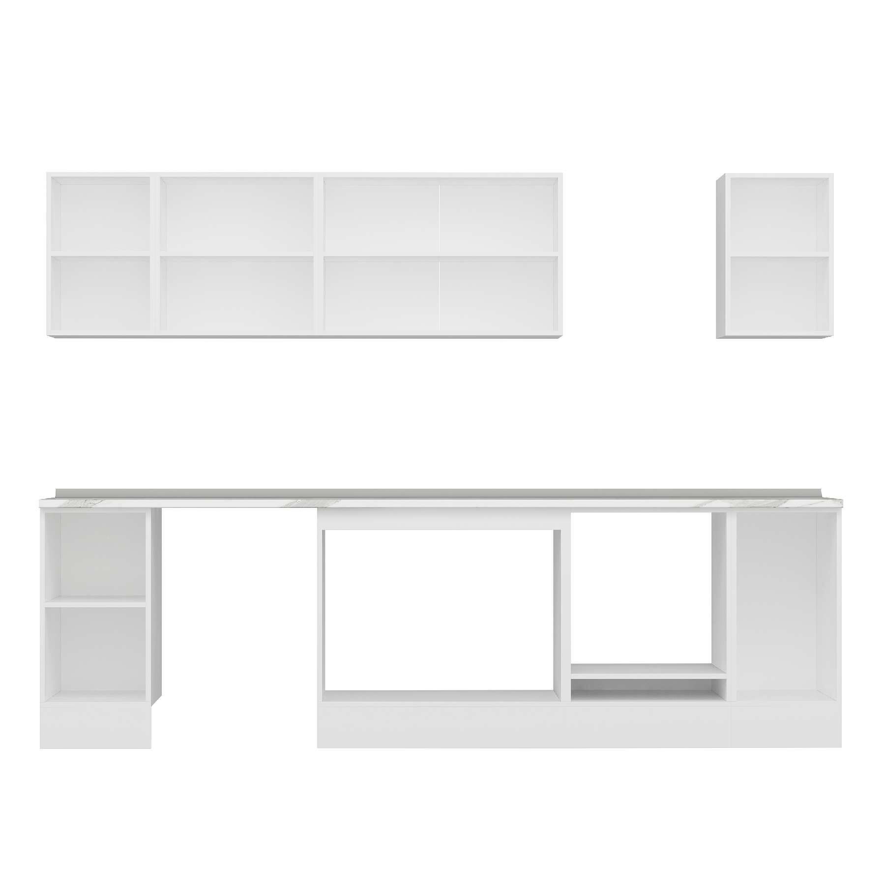 まゆページ Alvinka 280X210 Cm High Gloss Mutfak Dolabı M-E80S40S40-2 High