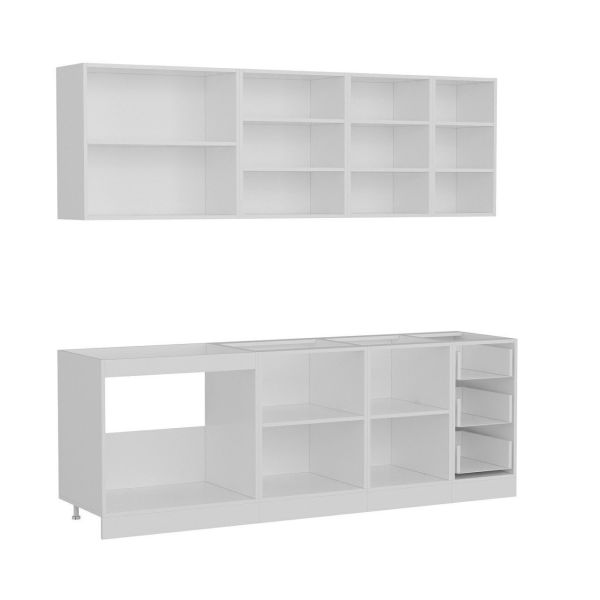 Minar 230 Cm Mutfak Dolabı Beyaz Antrasit 230-A1