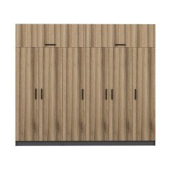 Minar Kale 6 Kapaklı 2 Çekmeceli Dolap Ve Yüklük Antrasit Dore